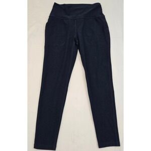 Beyond Yoga M Midi Spacedye Leggings HIGH WAIST Pockets MADE‎ IN THE U.S.A. Navy